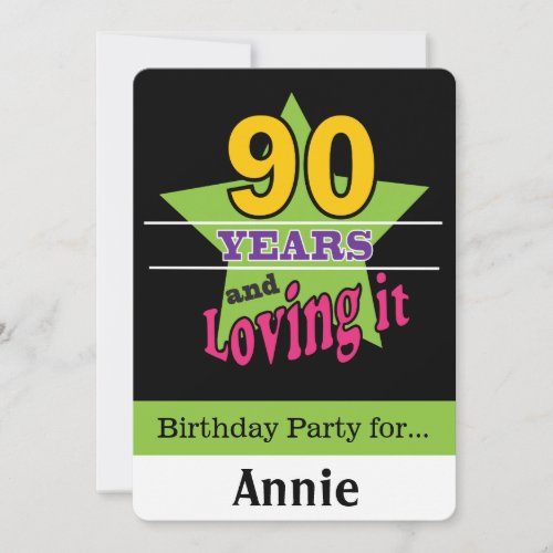 90 Years and Loving It Invitation