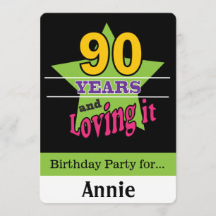90 Years and Loving It Invitation