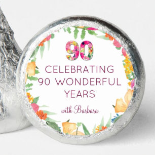 90 Years Flowers Floral 90th Birthday Hershey®'s Kisses®
