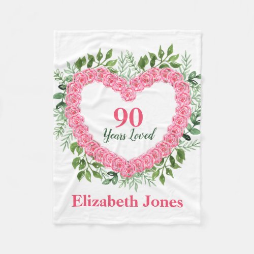 90 Years Loved 90th Birthday Blanket