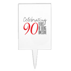 90 years of being awesome cake topper