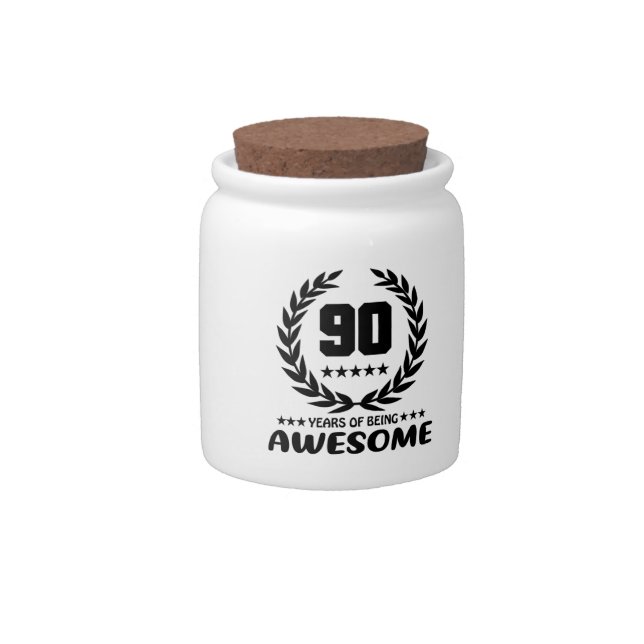 90 Years of being Awesome Candy Jar (Front)