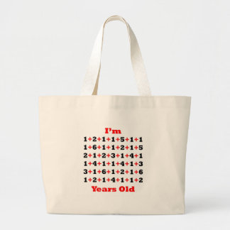 90 Years old! Blk Red Large Tote Bag
