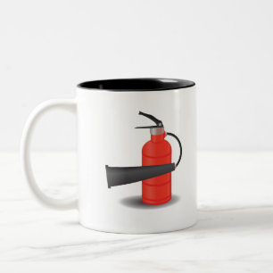 90Fire Extinguisher_rasterized Two-Tone Coffee Mug