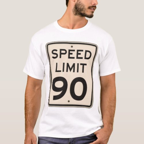 90mph Texas Speed Limit Sign T_Shirt