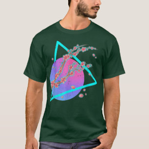 90s Art Esthetic Flower Sakura Vaporwave Cherry B T-Shirt