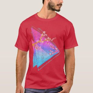 90s Art Sakura Flower Blossom Japan Vaporwave Cher T-Shirt