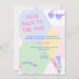 90's Bachelorette Party Invitation