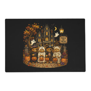 90s Bears Halloween Trick or Treat Vintage Placemat
