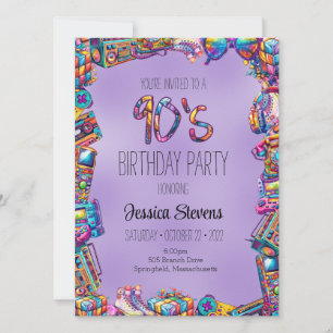 90's Birthday Invitation