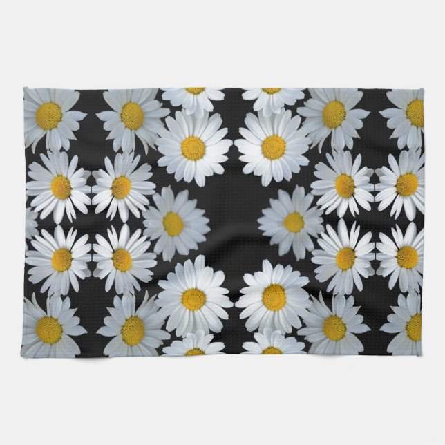 90s black daisy towel (Horizontal)