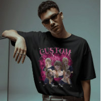 90's bootleg rap tee custom photo T-Shirt