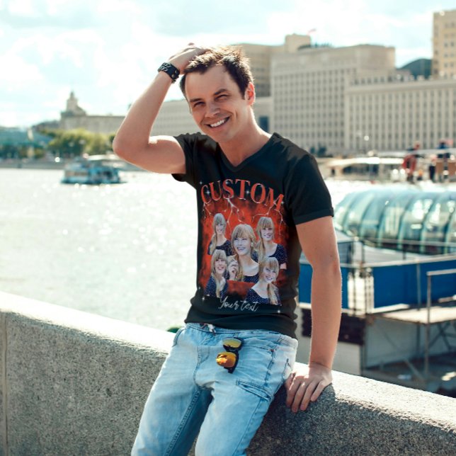 90's bootleg rap tee custom photo T-Shirt (Creator Uploaded)