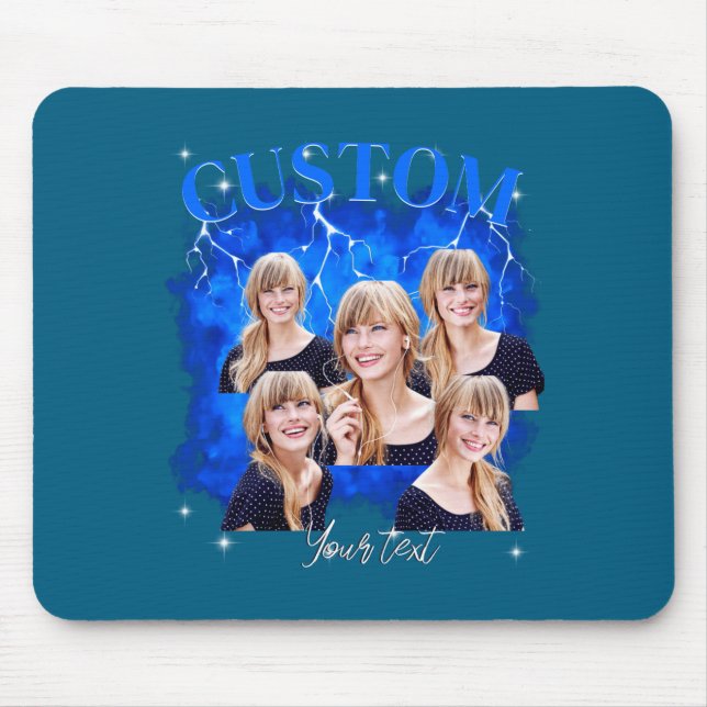 90s Bootleg Rap Tee Photo  Mouse Pad (Front)