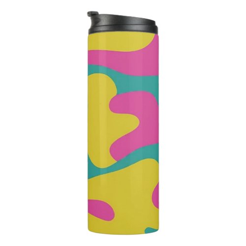 90s Chic Pink  Teal Camo Thermal Tumbler