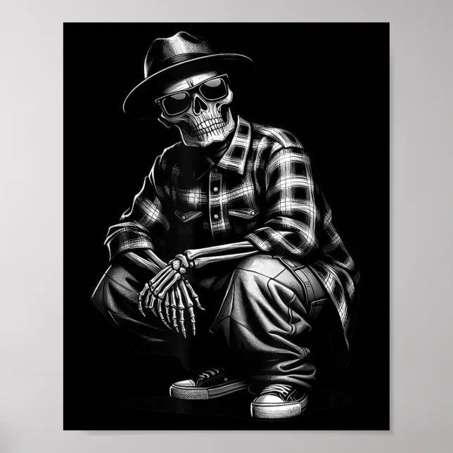 90s Cholo Chicano Homie Cool Mexican Gangster Skel Poster | Zazzle