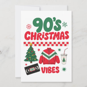 90's Christmas Vibes Retro Nostalgia VHS Tracksuit Invitation