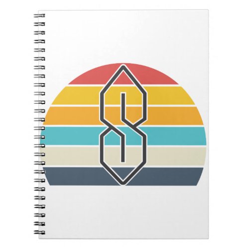 90s Colorful Cool S Pointy S or Universal S 90s K Notebook