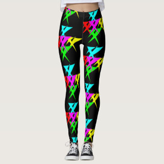 90s Colorful Shape Leggings