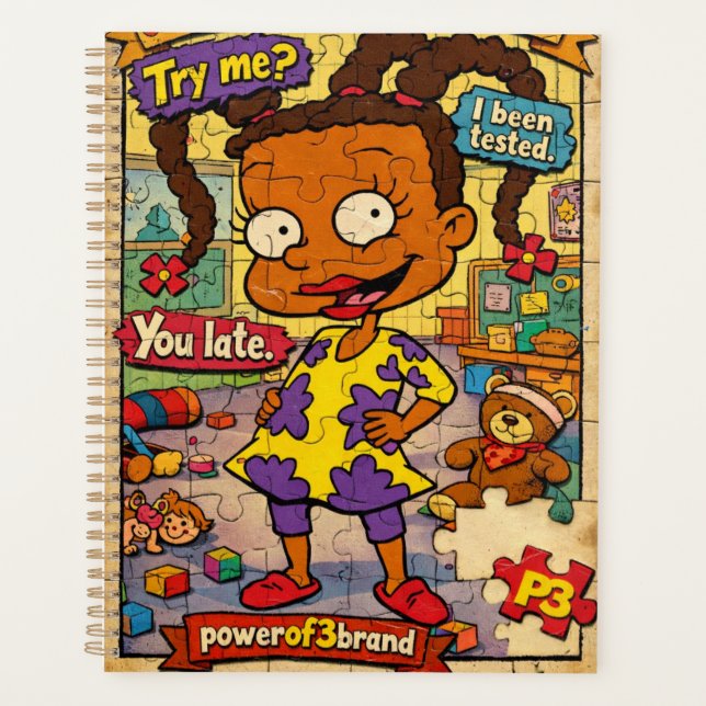 90s Comic Style Goal Setter Notebook (Front)