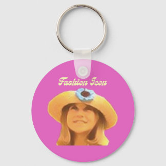90's Flower Hat Fashion Icon Keychain