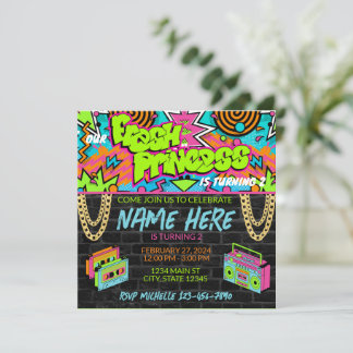 90s Fresh Princess Birthday Invitation