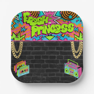 90s Fresh Princess Birthday Invitation Paper Plates
