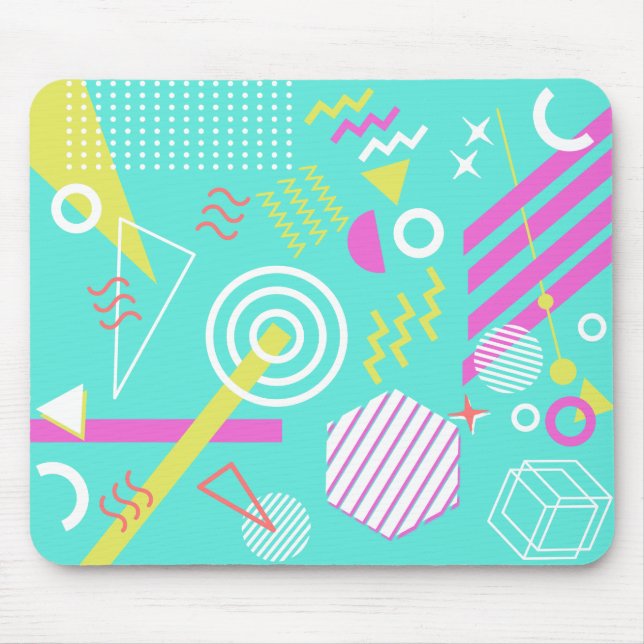 90s geometric pattern mouse pad (Front)