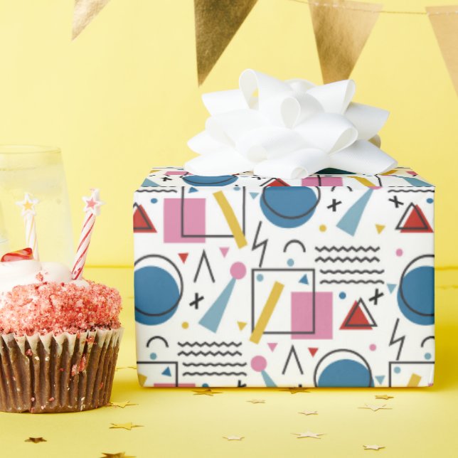 90s Geometric shapes Wrapping Paper (Birthday Party)