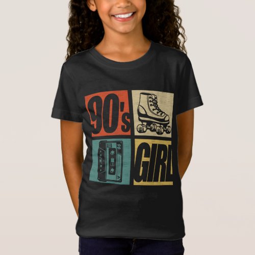 90s Girl 1990s Fashion 90 Theme Party Nineties  T_Shirt