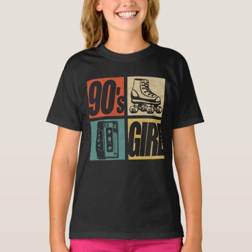90s Girl 1990s Fashion 90 Theme Party Nineties  T_Shirt
