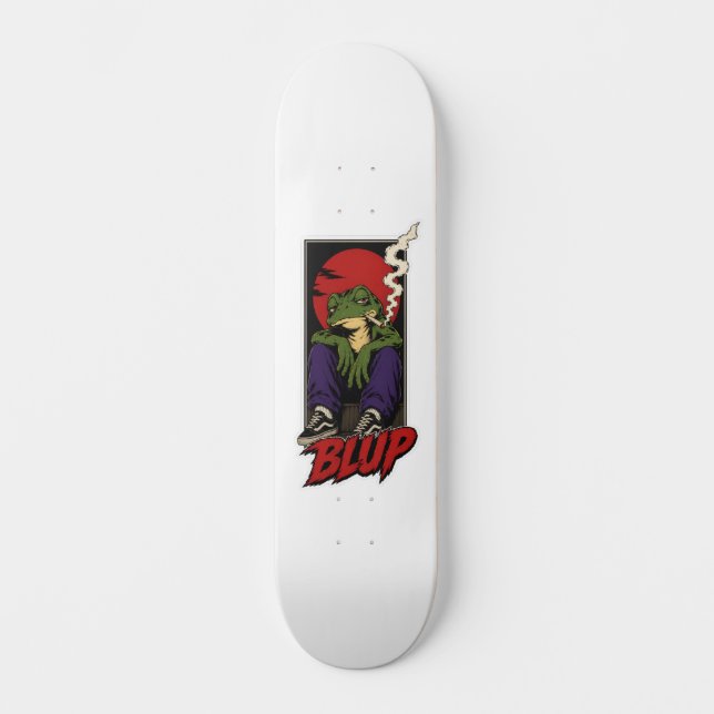 90s Grunge Frog BLUP Skateboard Deck (Front)