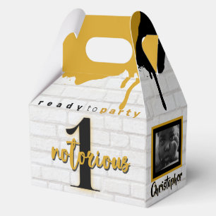 90's Hip Hop 1st Birthday Photo Favor Boxes