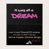 90's Hip Hop Baby Shower {Girl} Table Place Cards (Inside Unfolded)