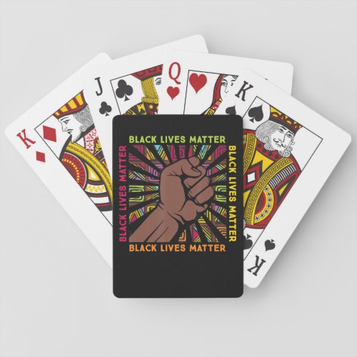 90s Hip Hop Music Black Pride Fist Melanin Playing Cards