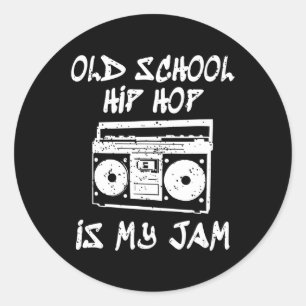 90s Hip Hop Old School Boombox Music Lover Classic Round Sticker