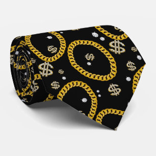 90's Hip Hop Rap Music Cuban Link Chain Neck Tie