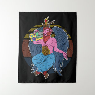 Satanic Witchcraft Occult, Baphomet Wall Painting