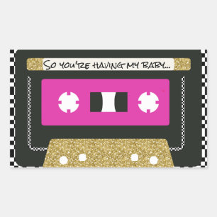 90's Hip Hop Throwback Mixtape Favor Sticker