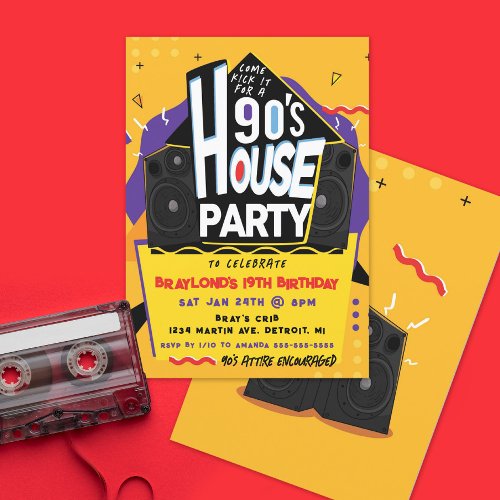 90s House Party Invitation