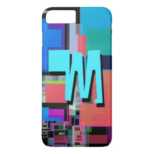 90s Inspired Colorful Geometric Monogram iPhone 8 Plus/7 Plus Case