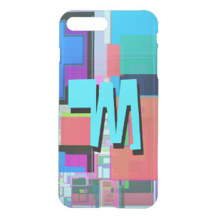 90s Inspired Colorful Geometric Monogram iPhone 8 Plus/7 Plus Case