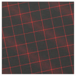 90s Inspired Plaid Pattern Grunge Red Black Ombre Fabric