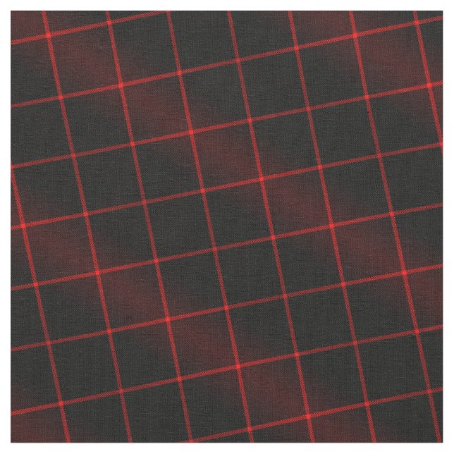 90s Inspired Plaid Pattern Grunge Red Black Ombre Fabric (Close Up)