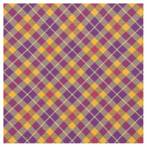 90s Inspired Slanted Plaid Grunge Yellow Pattern Fabric