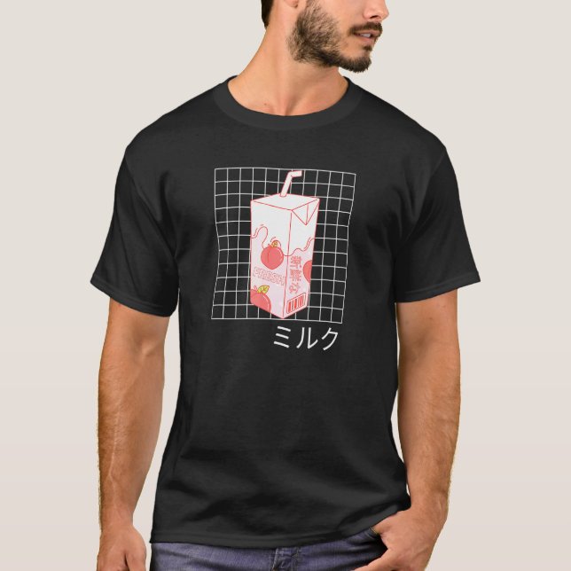 90s Japanese Otaku Stylish Vaporwave Aesthetic Mil T-Shirt (Front)