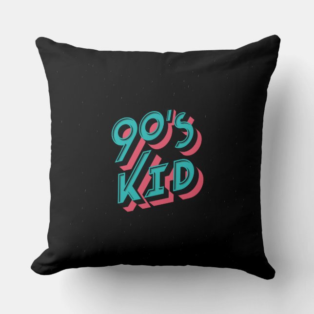 90's Kid  Throw Pillow (Front)