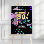 90s Modern Retro Neon 30th Birthday Welcome Sign<br><div class="desc">90s Modern Retro Neon 30th Birthday Welcome Sign

Back to the 90s</div>