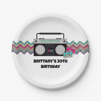 90's Music Themed Birthday Party Paper Plates