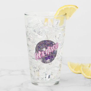 90's Neon Disco Vibes Retro Stytle Glass